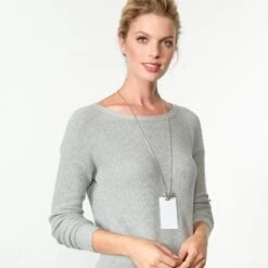 Alcazar Heart Badge Clip Necklace -Jewelry Store alcazar heart badge clip necklace silver 3 089f7485 5944 40e6 8dc2 6a5537db4e62