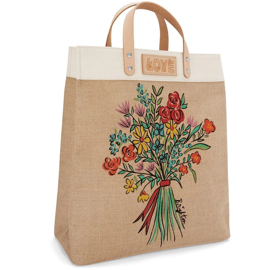 Bella Bouquet Burlap Tote 3 Bella Bouquet Burlap Tote