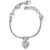 Blooming Heart Charm Bracelet -Jewelry Store blooming heart charm bracelet silver pink 0
