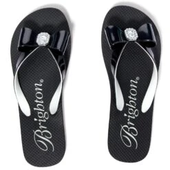 Bopeep Flip Flops -Jewelry Store bopeep flip flops black white 2
