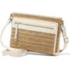 Brooklyn Straw Cross Body Organizer -Jewelry Store brooklyn straw cross body organizer wheat white 0