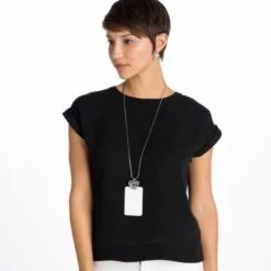 Contempo Heart Badge Clip Necklace -Jewelry Store contempo heart badge clip necklace silver 3 64059fb4 e9f7 4149 a22a 5e3cc7d7983f