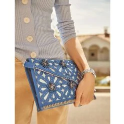 Elaine Soft Clutch -Jewelry Store elaine soft clutch canyon blue 3
