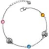 Elora Gems Anklet -Jewelry Store elora gems anklet silver multi 0