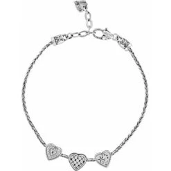 Enchanted Hearts Anklet -Jewelry Store enchanted hearts anklet silver 1