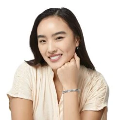 Footprints Hinged Bangle 10 Footprints Hinged Bangle -Jewelry Store footprints hinged bangle silver 3