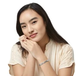 Footprints Hinged Bangle 11 Footprints Hinged Bangle -Jewelry Store footprints hinged bangle silver 4