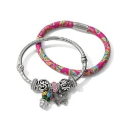 French Garden Butterfly Woodstock Bracelet -Jewelry Store french garden butterfly woodstock bracelet pink 2