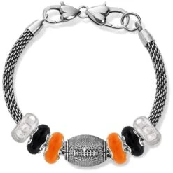 Go Team Charm Bracelet 9 Go Team Charm Bracelet -Jewelry Store go team charm bracelet black orange 0