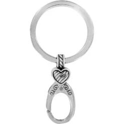 Heart Charm Key Fob -Jewelry Store heart charm key fob silver 1 e1034175 eed3 4da2 b757 3a991154b9a9