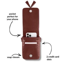 Ilia Mini Flap Cross Body Bag -Jewelry Store ilia mini flap cross body bag garnet 1