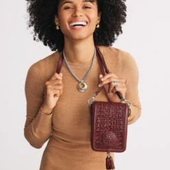 Ilia Mini Flap Cross Body Bag -Jewelry Store ilia mini flap cross body bag garnet 4