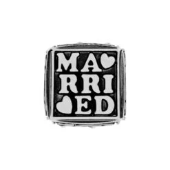 Just Married Cube Bead -Jewelry Store just married cube bead silver 3 b72ed13b 579a 44ca b0e1 b7eba615bb2a