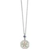 La Farfalla Tile Necklace -Jewelry Store la farfalla tile necklace silver multi 0