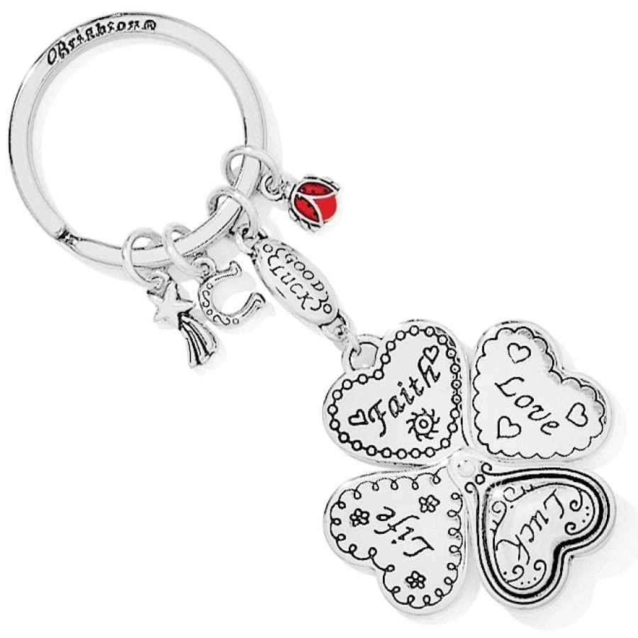 Lucky Clover Heart Key Fob 3 Lucky Clover Heart Key Fob