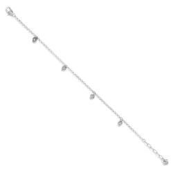 Meridian Love Notes Anklet -Jewelry Store meridian love notes anklet silver 1