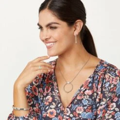 Meridian Petite Station Bangle -Jewelry Store meridian petite station bangle silver 2 934ea8d9 c21a 4bf2 a1e9 864e79d82fc2