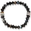 Neptune's Rings Banded Agate Stretch Bracelet -Jewelry Store neptune s rings banded agate stretch bracelet black white 0 cbe895a8 3f78 4025 9e7c f6d91e600388