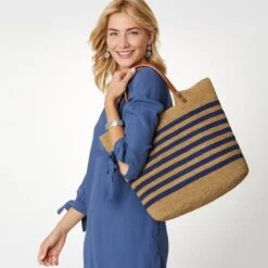 Palmier Raffia Tote -Jewelry Store palmier raffia tote wheat blue 3 35f19e18 fd03 465d a775 e53915c1909a