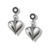 Precious Heart Post Drop Earrings 2 Precious Heart Post Drop Earrings -Jewelry Store precious heart post drop earrings silver 0