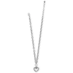 Pretty Tough Bold Heart Necklace -Jewelry Store pretty tough bold heart necklace silver 1