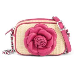 Rosie Straw Camera Bag -Jewelry Store rosie straw camera bag natural orchid 0