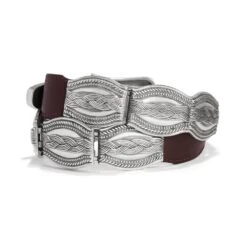 Silver Links Belt -Jewelry Store silver links belt brown 1