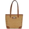 Tara Straw Tote -Jewelry Store tara straw tote natural bourbon 0