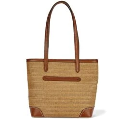 Tara Straw Tote -Jewelry Store tara straw tote natural bourbon 2