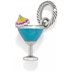 Tiki Drink Charm -Jewelry Store tiki drink charm silver blue 2