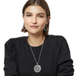 Vita Long Locket Necklace -Jewelry Store vita long locket necklace silver 5