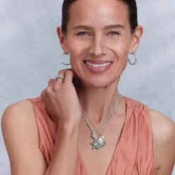 Voyage Mini Compass Necklace -Jewelry Store voyage mini compass necklace silver 5